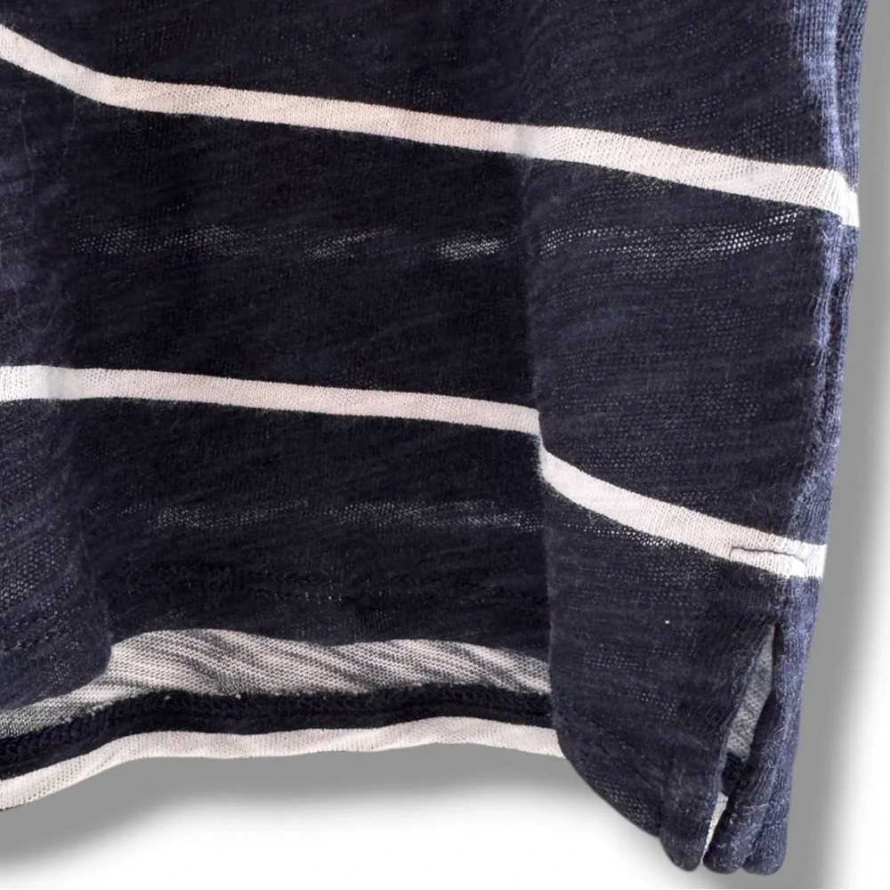 🆕💕ATM Striped School Boy T-Shirt Horizontal Stripes • NAVY & WHITE • L/G • NWOT - Picture 5 of 6